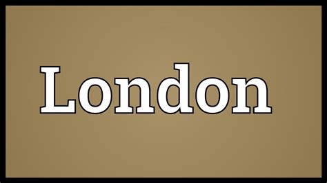 so long london meaning